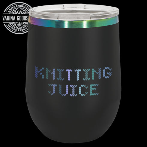 Laser Engraved Knitting Juice Wine Tumbler